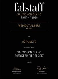 Falstaff 2020 Sauvignon Blanc Ried Steinriegel 2017